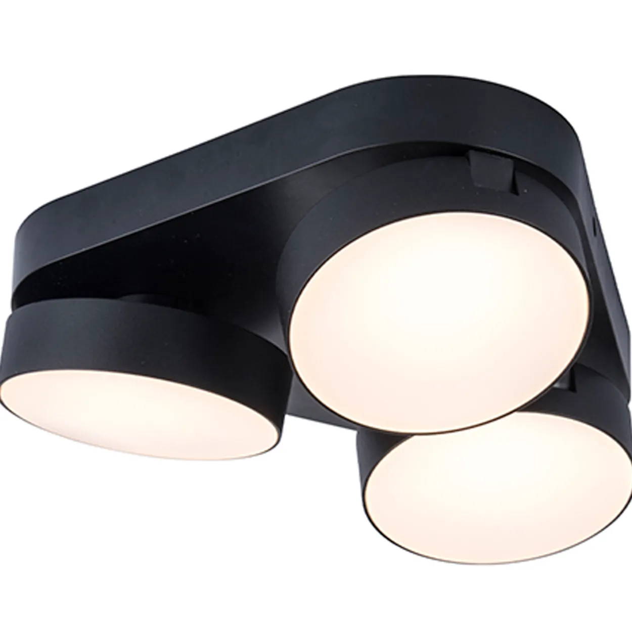 Lutec connect stanos indoor 3 led taklampe ø22 sort