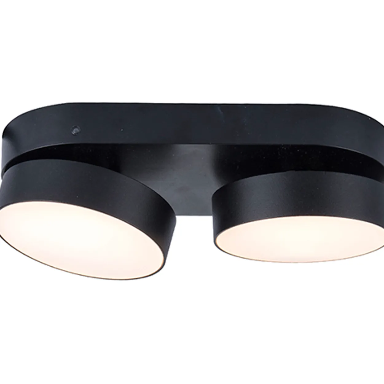 Lutec connect stanos indoor 2 led sort taklampe ø10