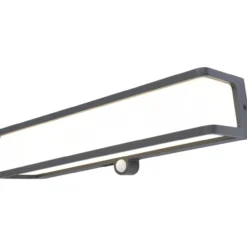 Lutec doblo sensor vegghengt lampe kull grå 91mmx250mmx90mm