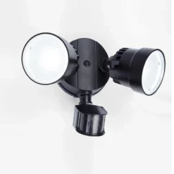 Lutec security shrimp vegglampe 2 lykter sort