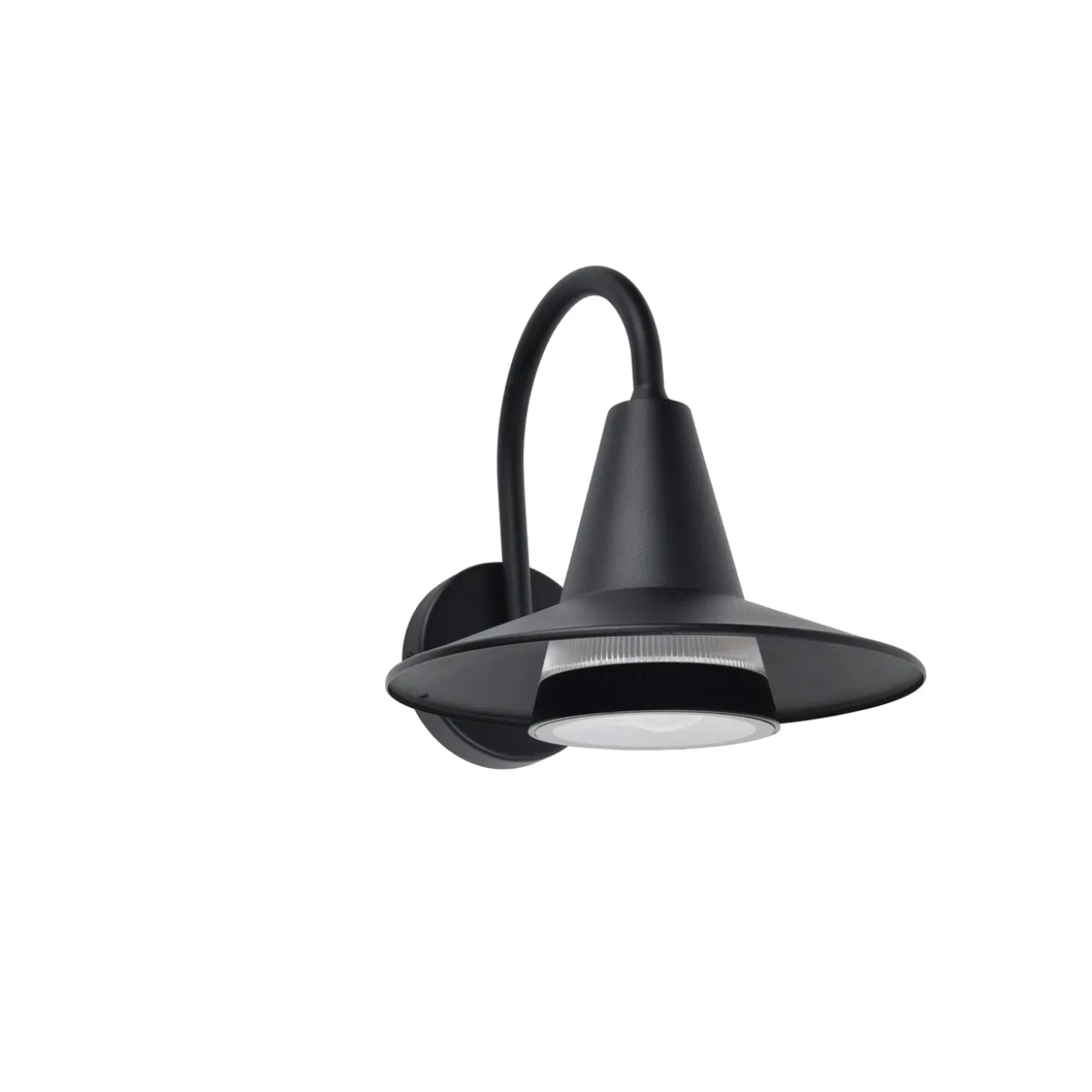 Lutec swan vegglampe 1 lys e27 sort