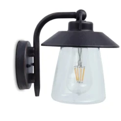 Lutec tradition cate vegglampe sort rust