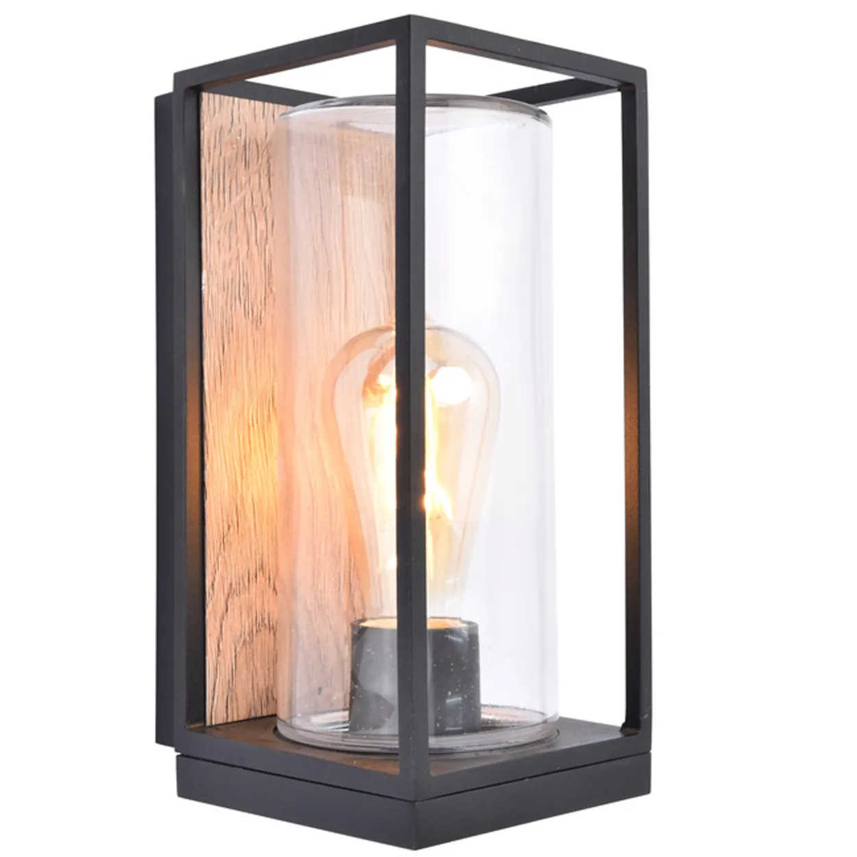 Lutec tradition flair vegglampe matt sort/tre