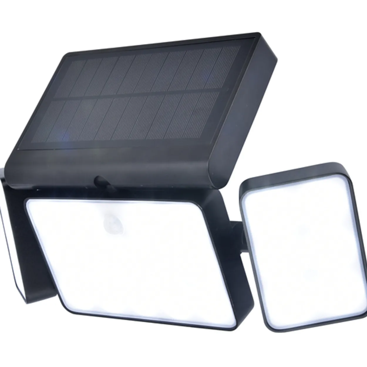 Lutec tuda solar lampe sort med 3 bevegelige lyshoder