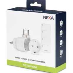 Nexa 3 mini plug-in på/av m/fjernkontroll