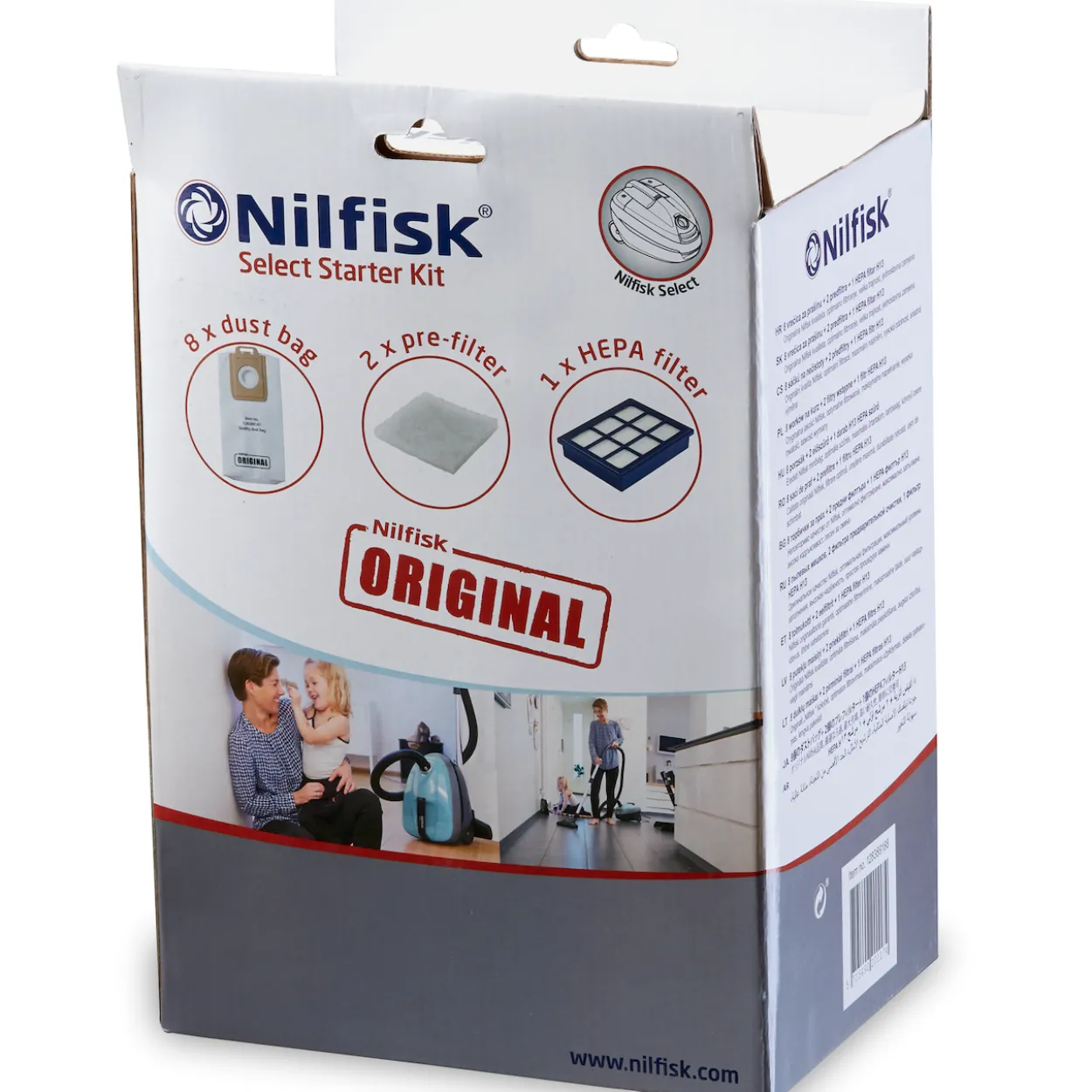 Nilfisk select starterkit 8 poser + hepa filter