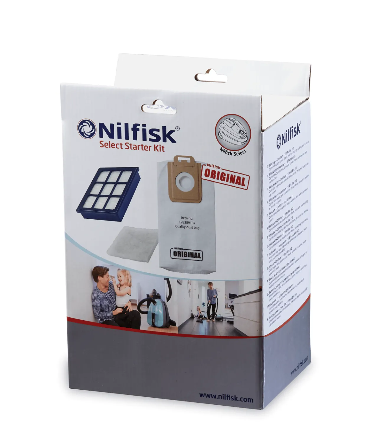 Nilfisk select starterkit 8 poser + hepa filter