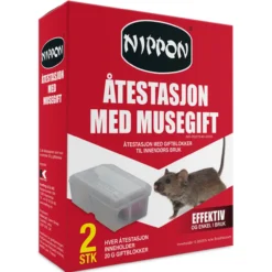 Nippon åtestasjon med musegift 2 pk.