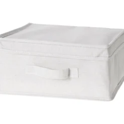 Oppbevaringsboks med lokk 31x28x15cm hvit