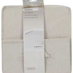 Oppbevaringsboks med lokk 31x28x15cm hvit