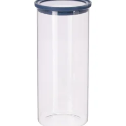 Oppbevaringskrukke borosilikatglass 2500ml glasslokk blå