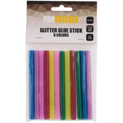 Probuilder limstaver flerfarget glitter 7x100mm 12stk