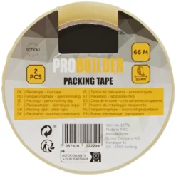 Probuilder pakketape 50mmx66m klar 2pk