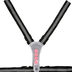 Rawlink refleksvest led sort/sølv justerbar