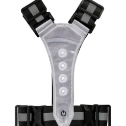 Rawlink refleksvest led sort/sølv justerbar