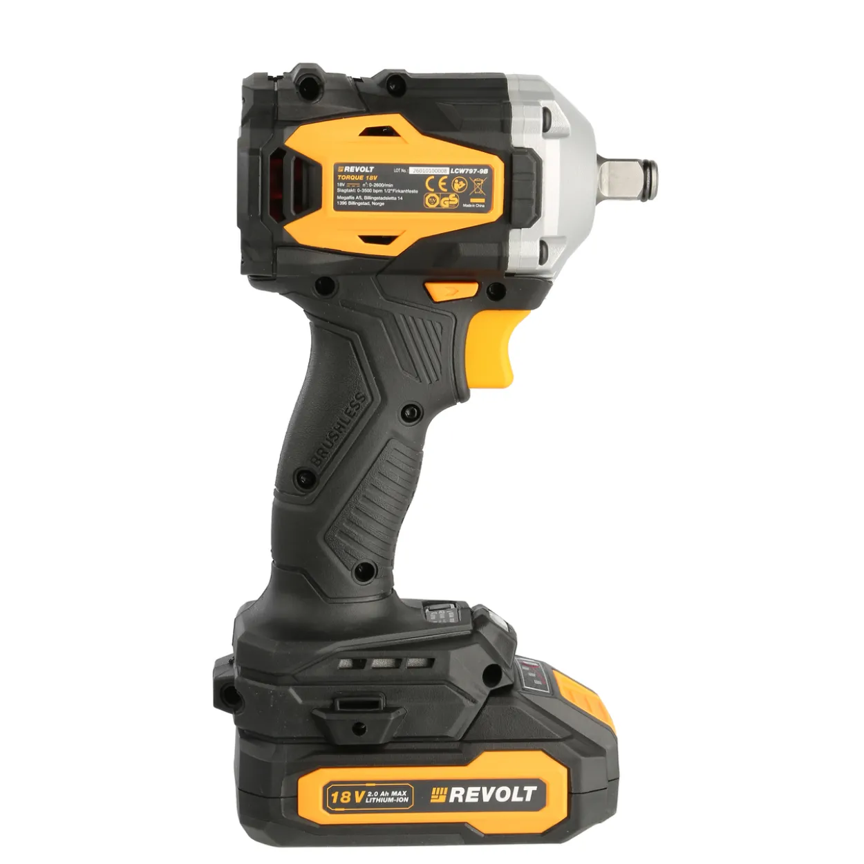 Revolt torque 18v muttertrekker børsteløs