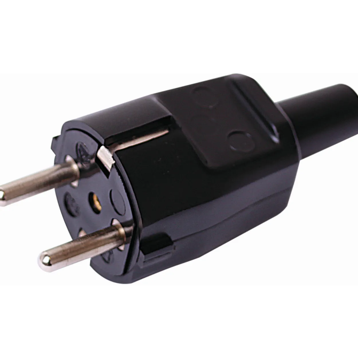 Støpsel m/jord pvc sort