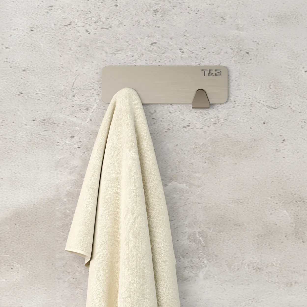 T&b knagg med 2 kroker beige