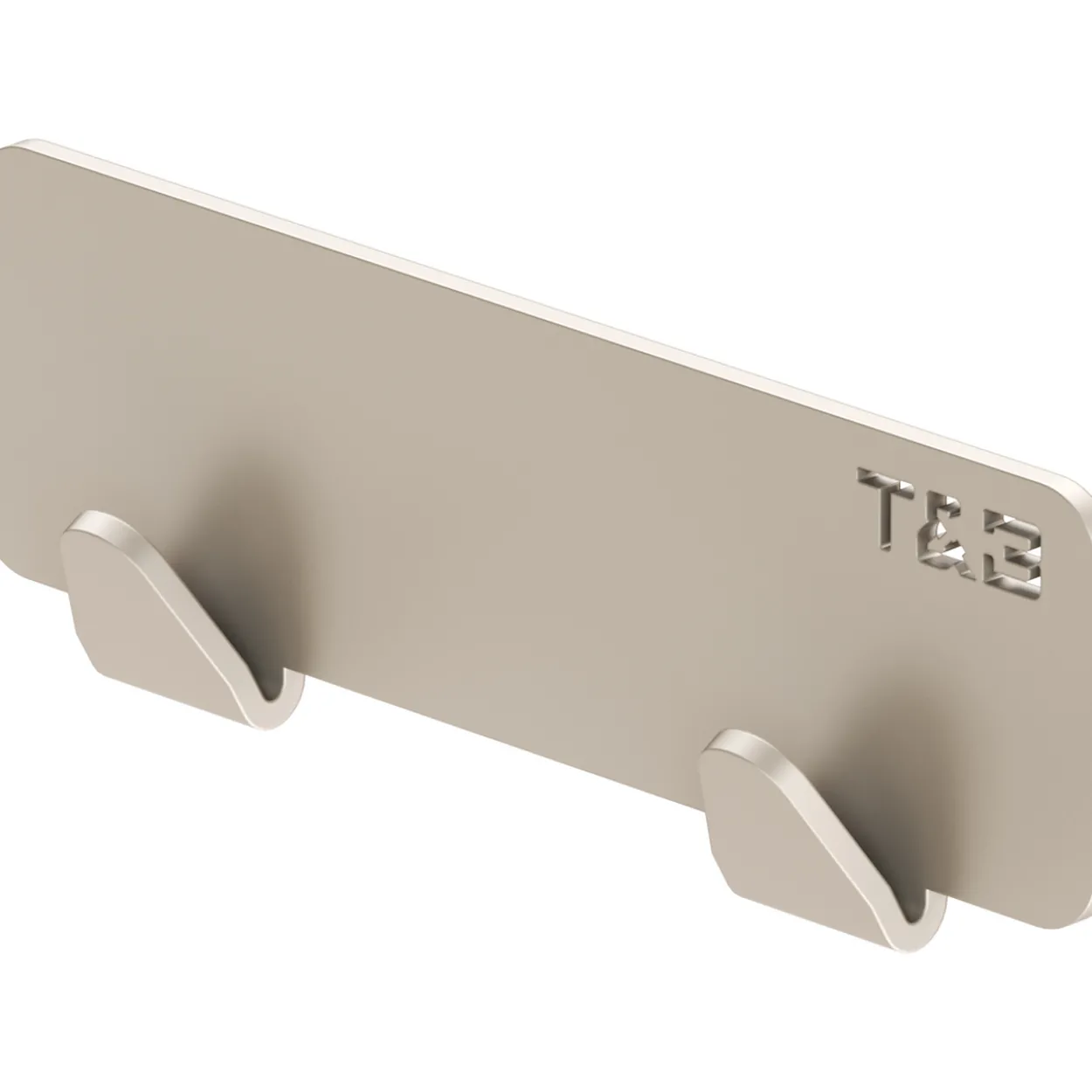 T&b knagg med 2 kroker beige