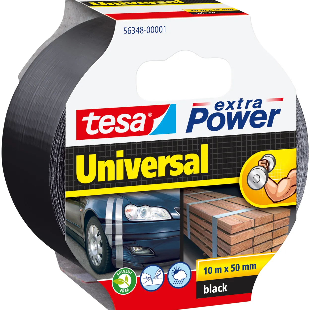 Tesa lerretstape universal 10m x 50mm sort