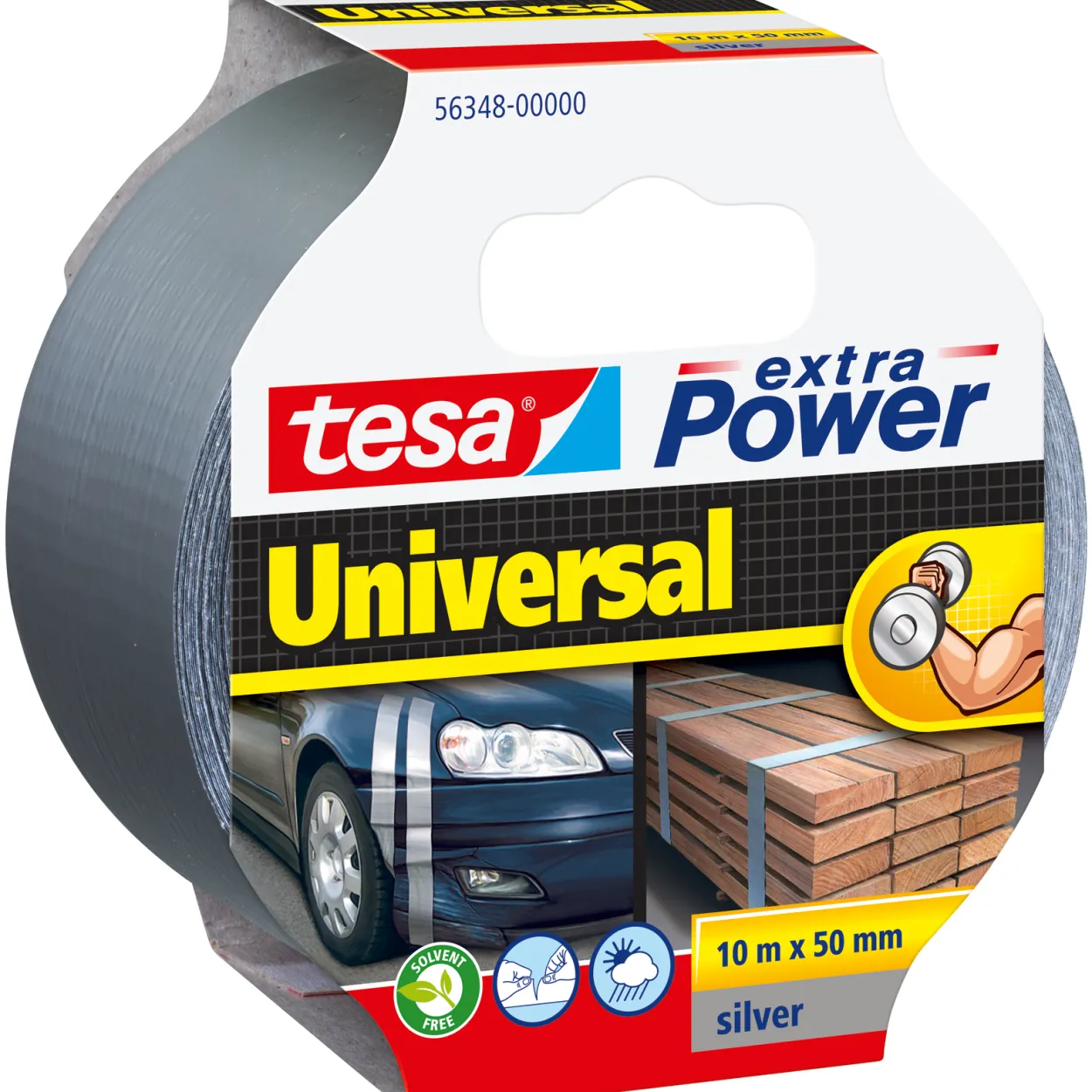Tesa lerretstape universal 10m x 50mm grå