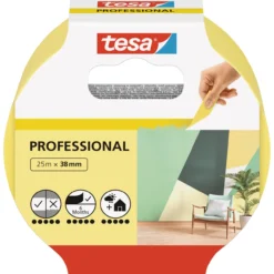 Tesa maskeringstape professional 25m x 38mm gul