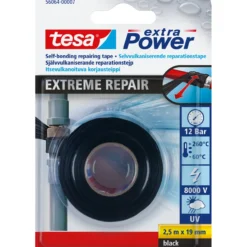 Tesa silikontape 2,5m x 19mm sort