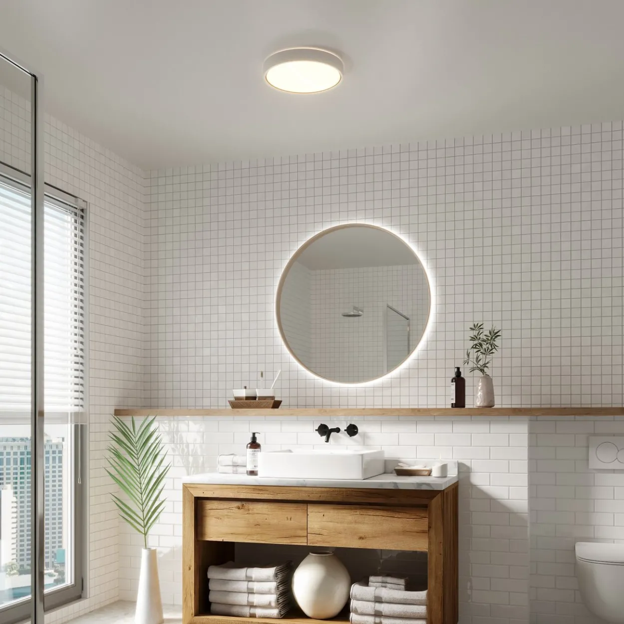 Trend levy plafond 35 ip44 hvit dimbar