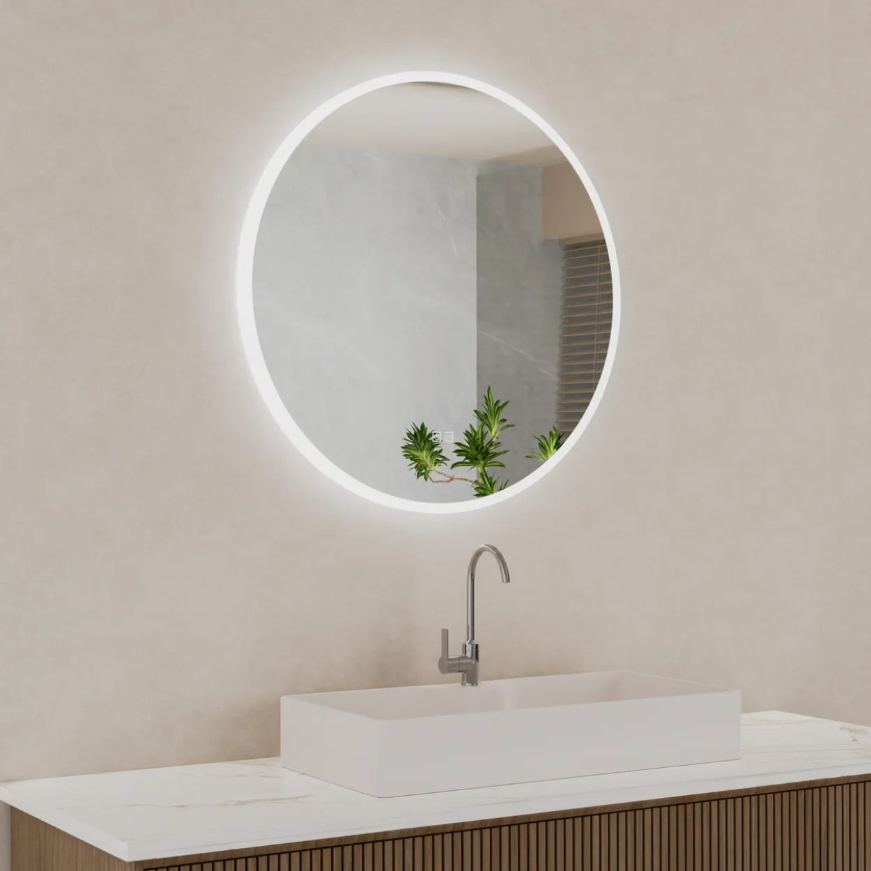 Trend moon lysspeil ø90 cm