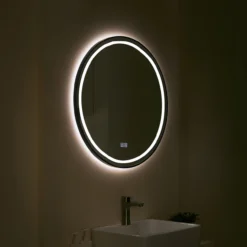 Trend moon lysspeil sort ø70 cm