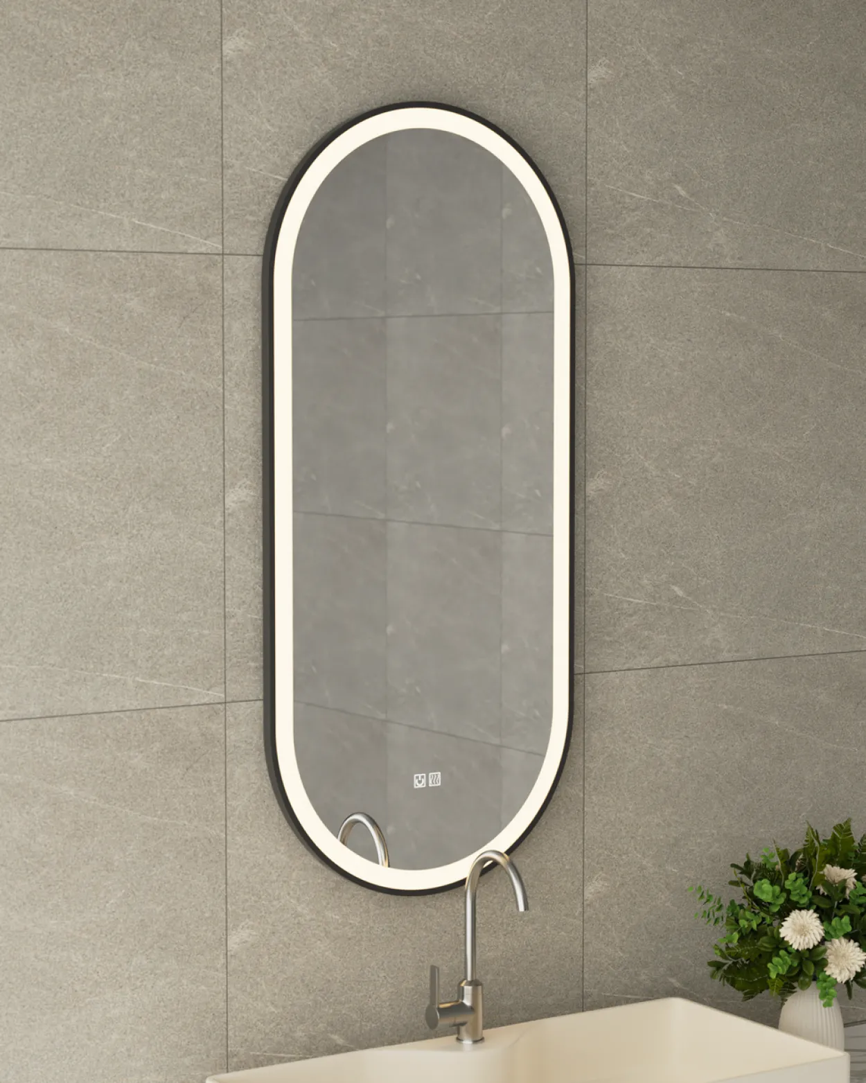 Trend oval sort 110x50 cm