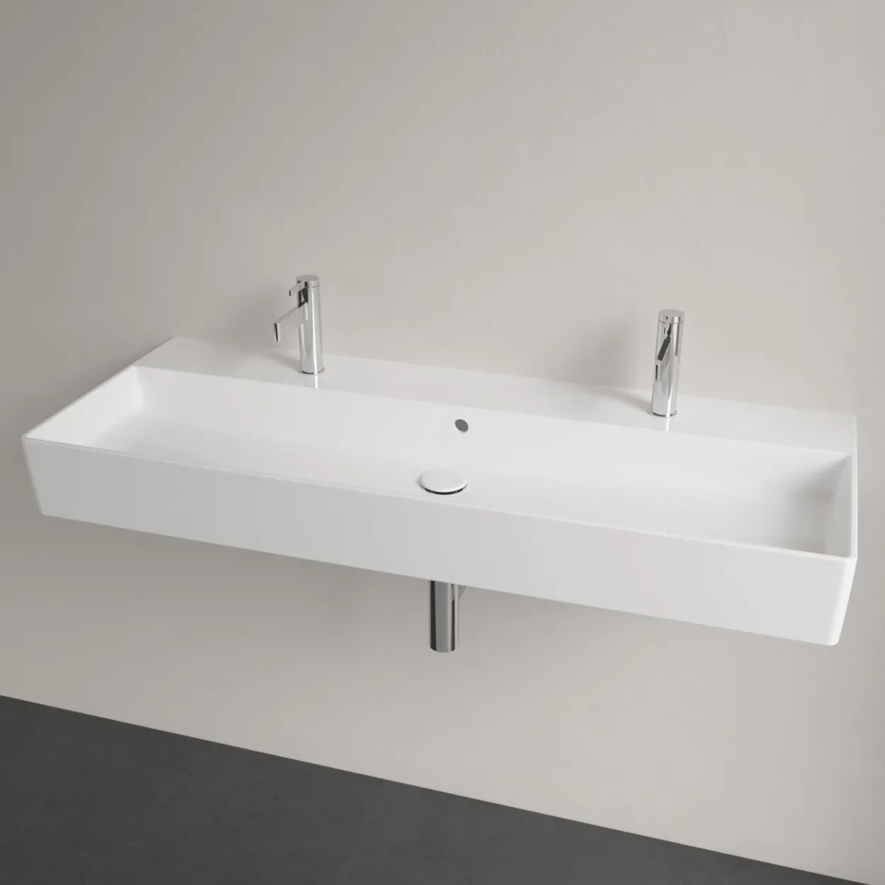 V&b memento 2.0 dobbel servant c+ 120x47 hvit alpin
