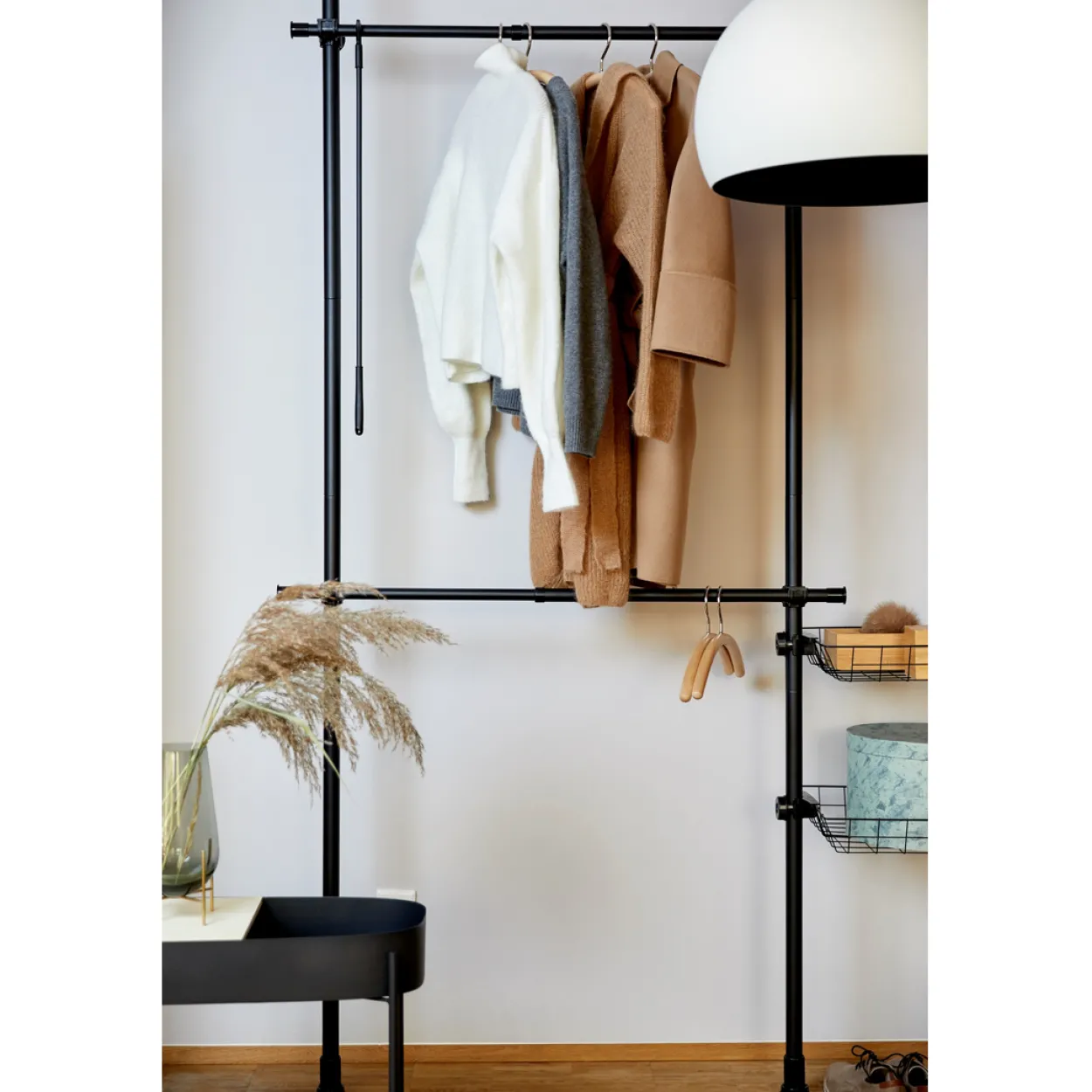Wenko hercules åpent garderobesystem basic sort